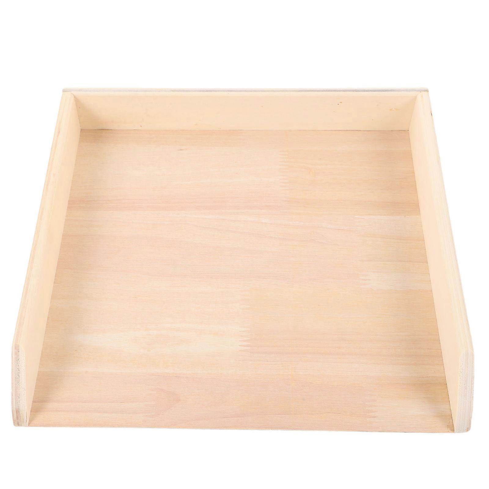 Wooden Stackable Storage Tray for Dumplings and Food Preservation in Beige Color