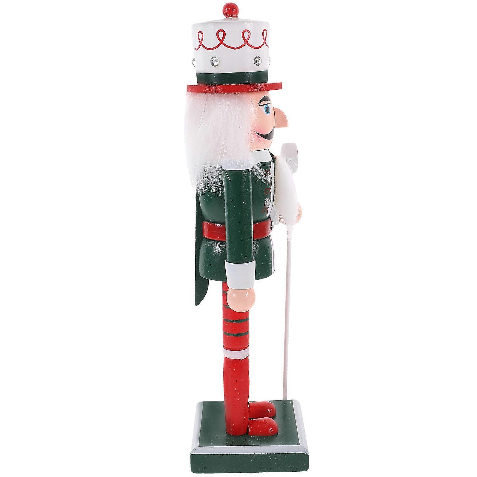 Christmas Desktop Nutcracker Figurine 2pcs Xmas Nutcracker Statue