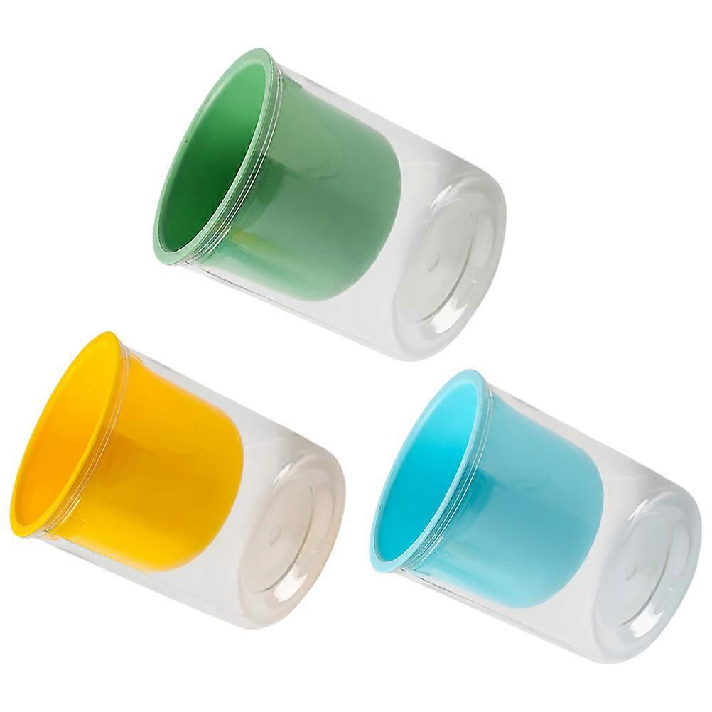 Self Watering Flower Pot with Water Conduction Rope for Home Assorted Color Plastic 3pcs