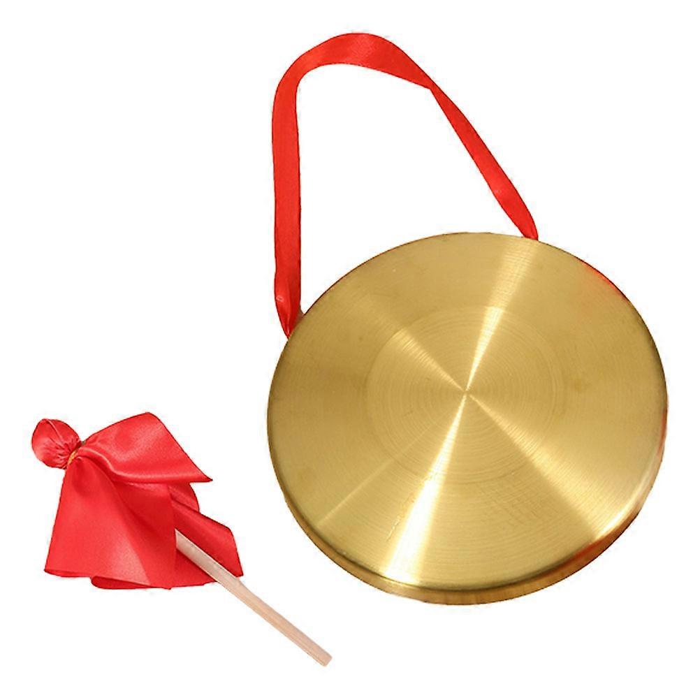 Copper Gong Traditional Chinese Percussion Instrument with Mallet, Thick Design for Decoration and Performance, Beginner Friendly Musical Enhancer