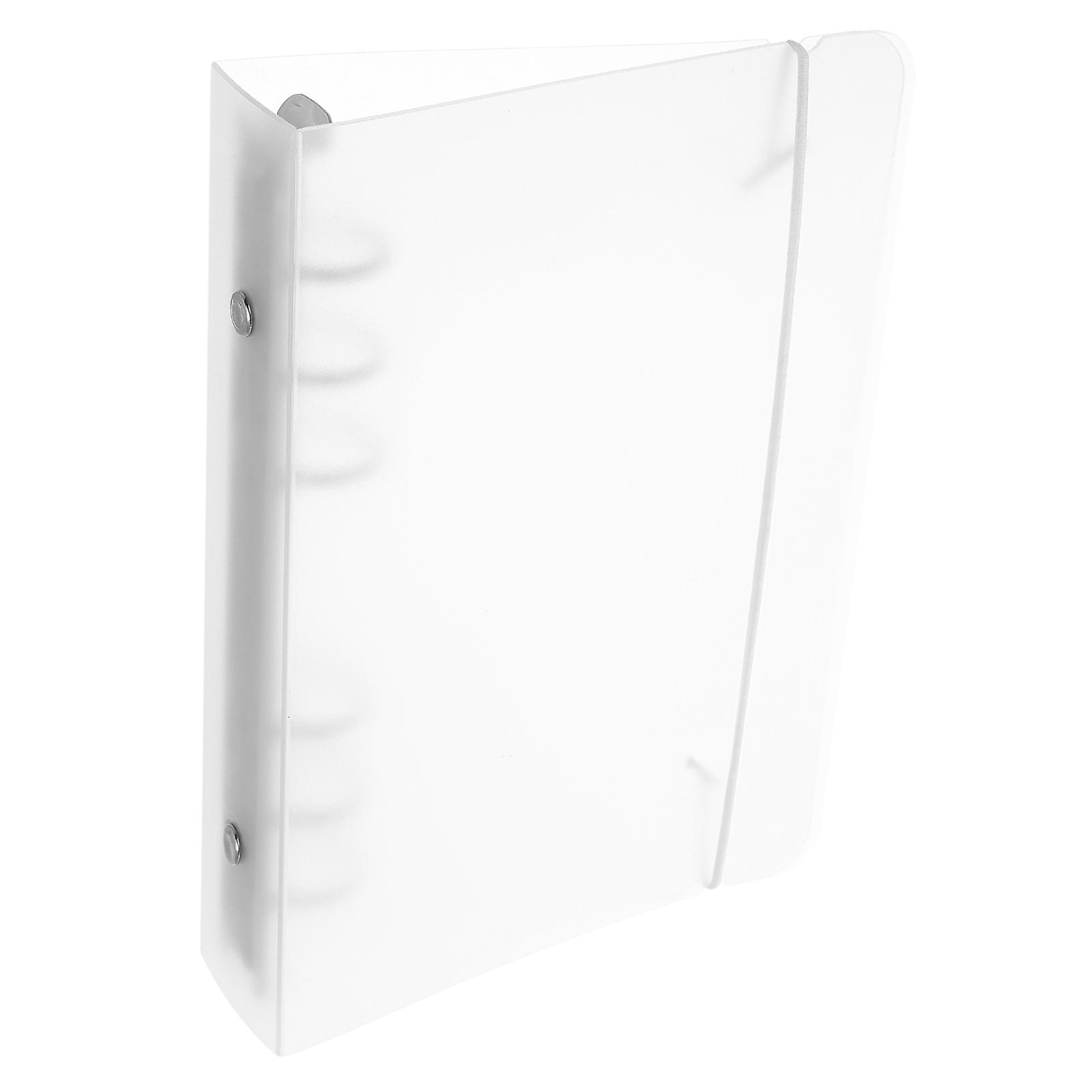 Plastic Document Folder A6 Size Round Ring Binder For Organizing Documents Transparent Multi Color 1Set