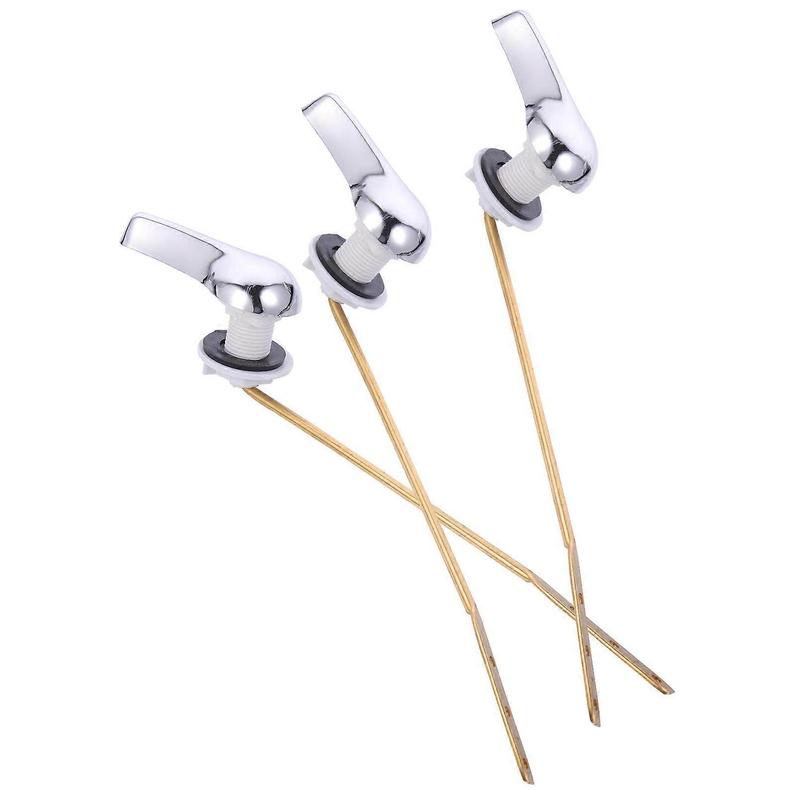 Toilet Flush Lever 3Pcs Replacement Handle For Toilet Tank Maintenance Staff Practical