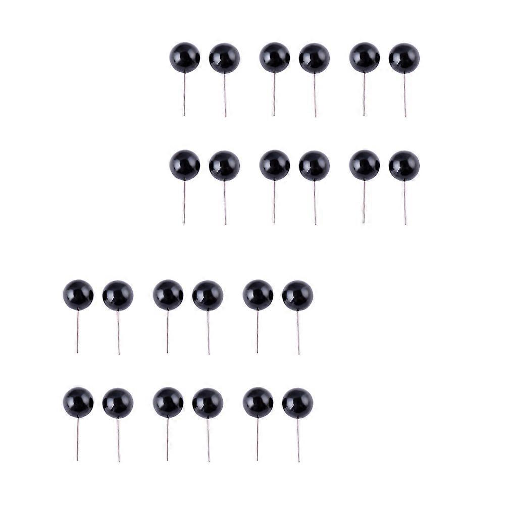 عيون السلامة لصنع لعبة 100 قطعة تصميم نمط إبرة سوداء DIY للحيوانات القطيفة 8 مم