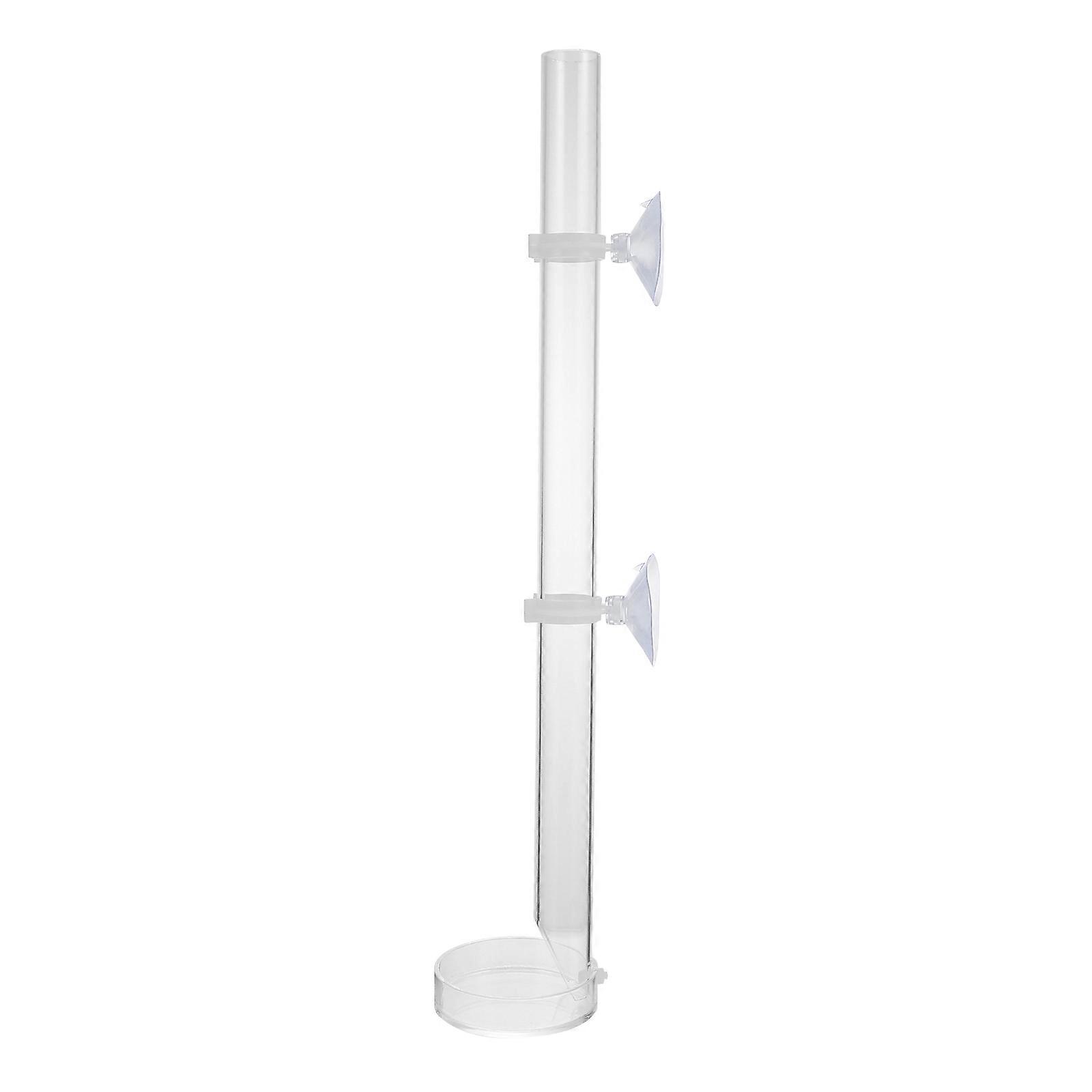 Fish Tank Feeding Tool for Shrimp 7X7X32CM Transparent Acrylic Tube for Effective Fish Feeding 1 Set