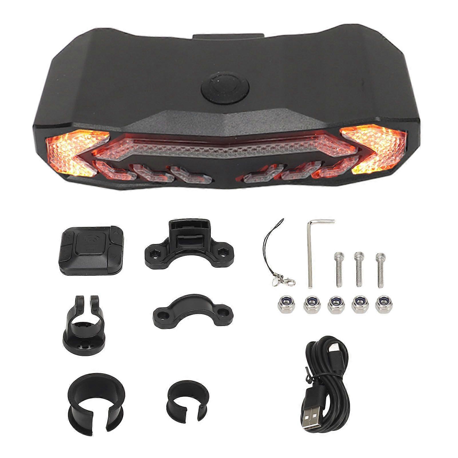 Smart bike tail light with turn signals and anti-theft alarm