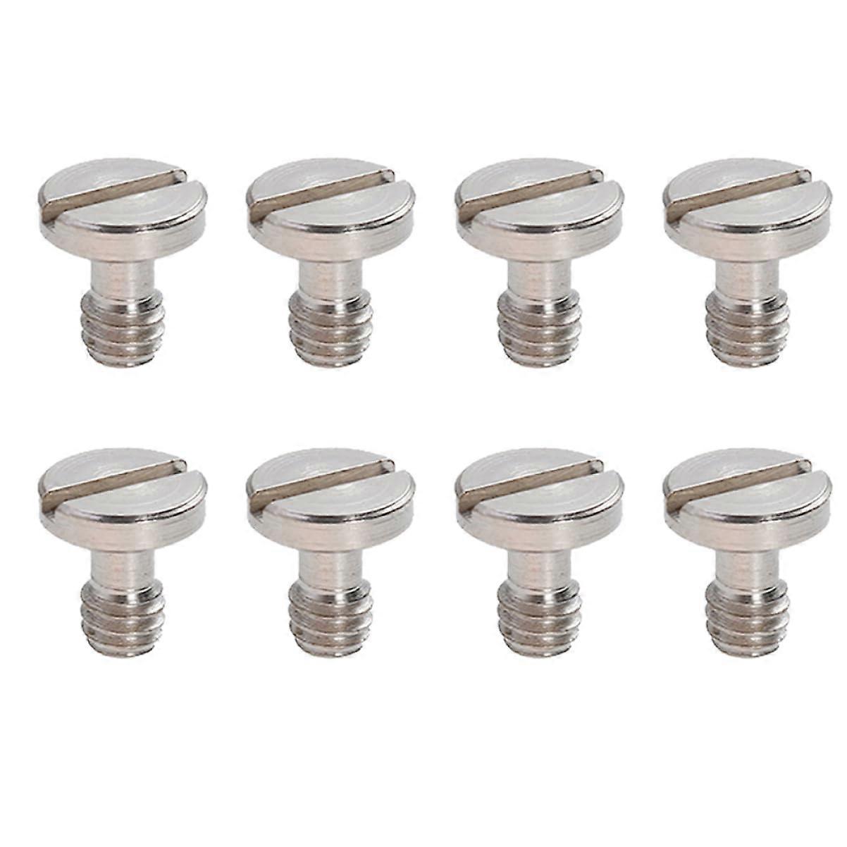 8 pieces of tripod screws for quickrelease plates, nickelplated screws for DSLR monopod, sturdy and easy to install.