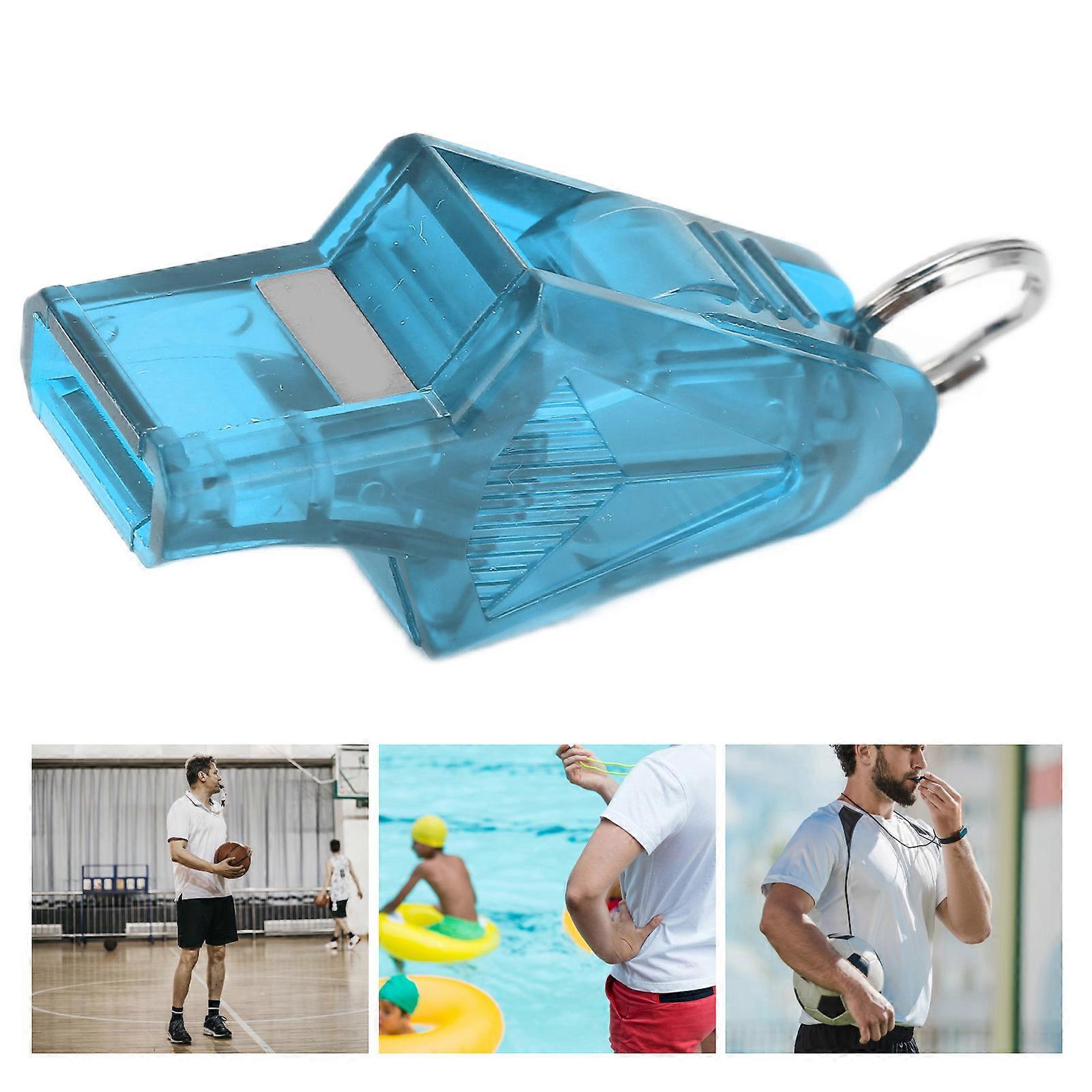 Sturdy Sky Blue Plastic Referee Whistle Durable Crisp Sound