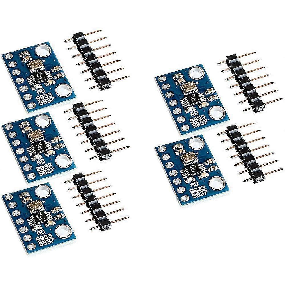5 st AD9833 Programmerbara Mikroprocessorer Seriellt Gränssnitt Sinus Fyrkantvåg DDS, Signalgenerator Mo