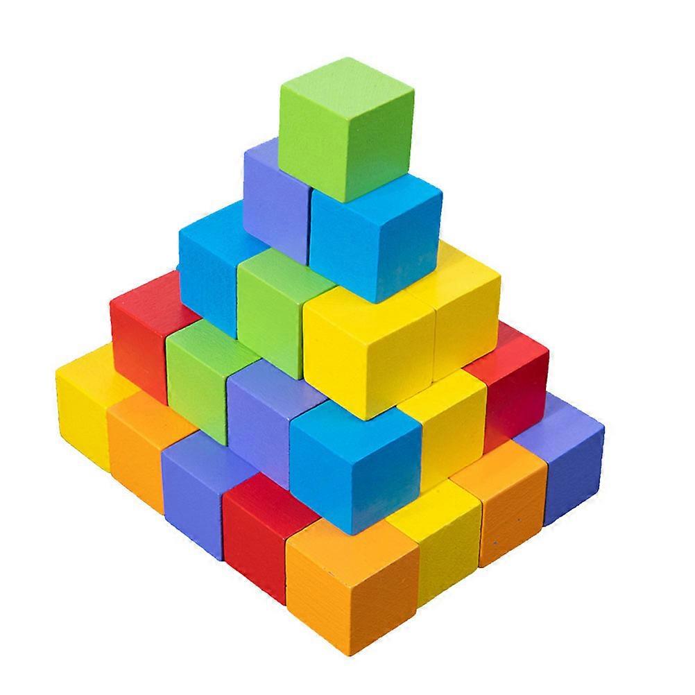 Building Blocks Wood Early Education Toy for Children Assorted Color Wood Material Educational Toy 60Set