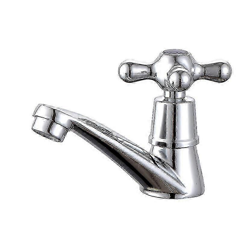 2024,Single Cold Water Faucet, Single Cold Water Faucet Chrome Basin Faucet for Home Bathroom Toilet Sink