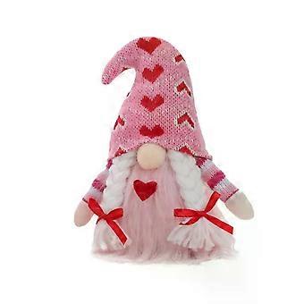 Rosa Valentinstag Puppe Stoffiger Gnom gesichtslose Puppe Plüschtier Herr und Frau Skandinavischer Tomte für Valentinstag Geschenk