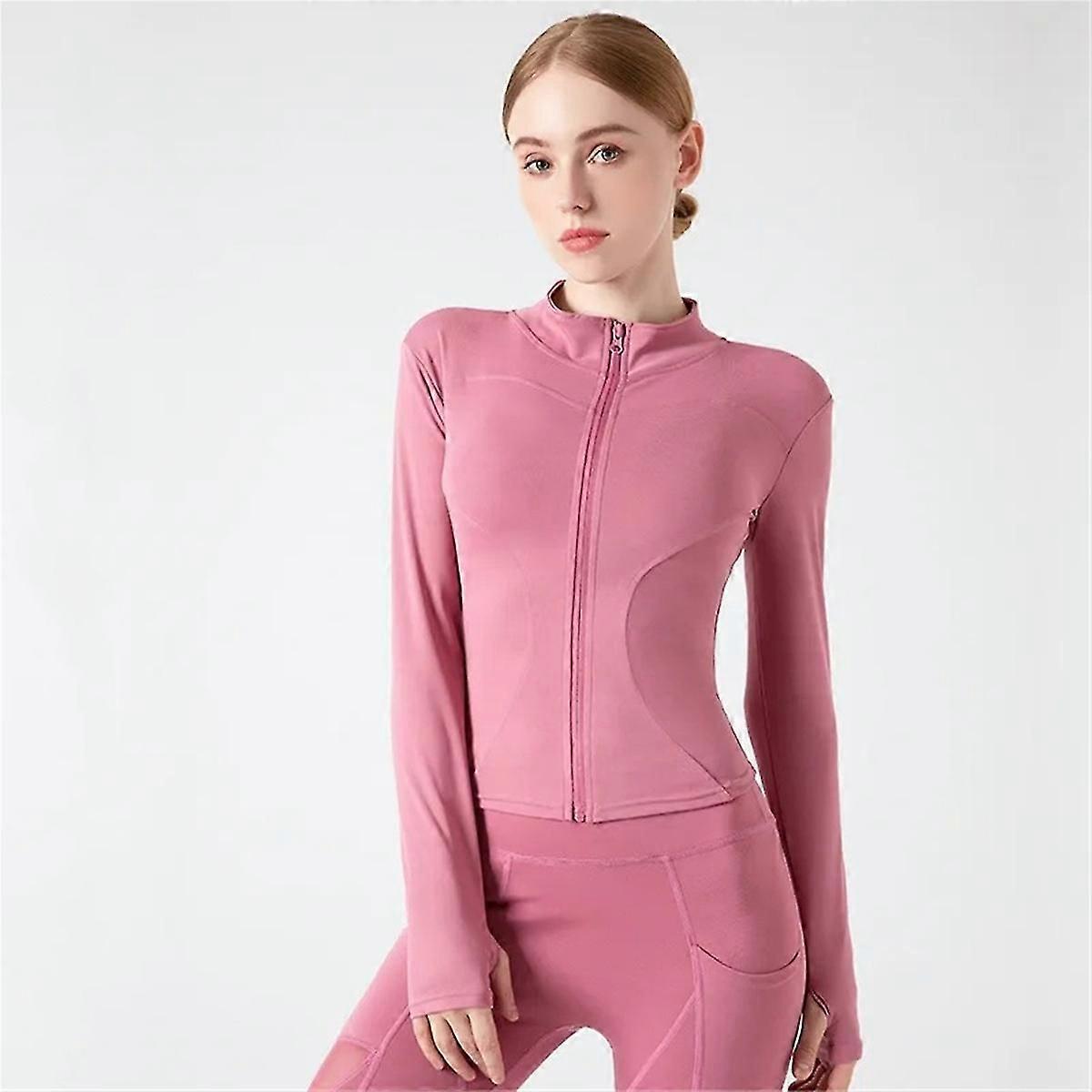 Long Sleeve Sports Jacket Women Zip Fitness Yoga Shirt Winter Warm