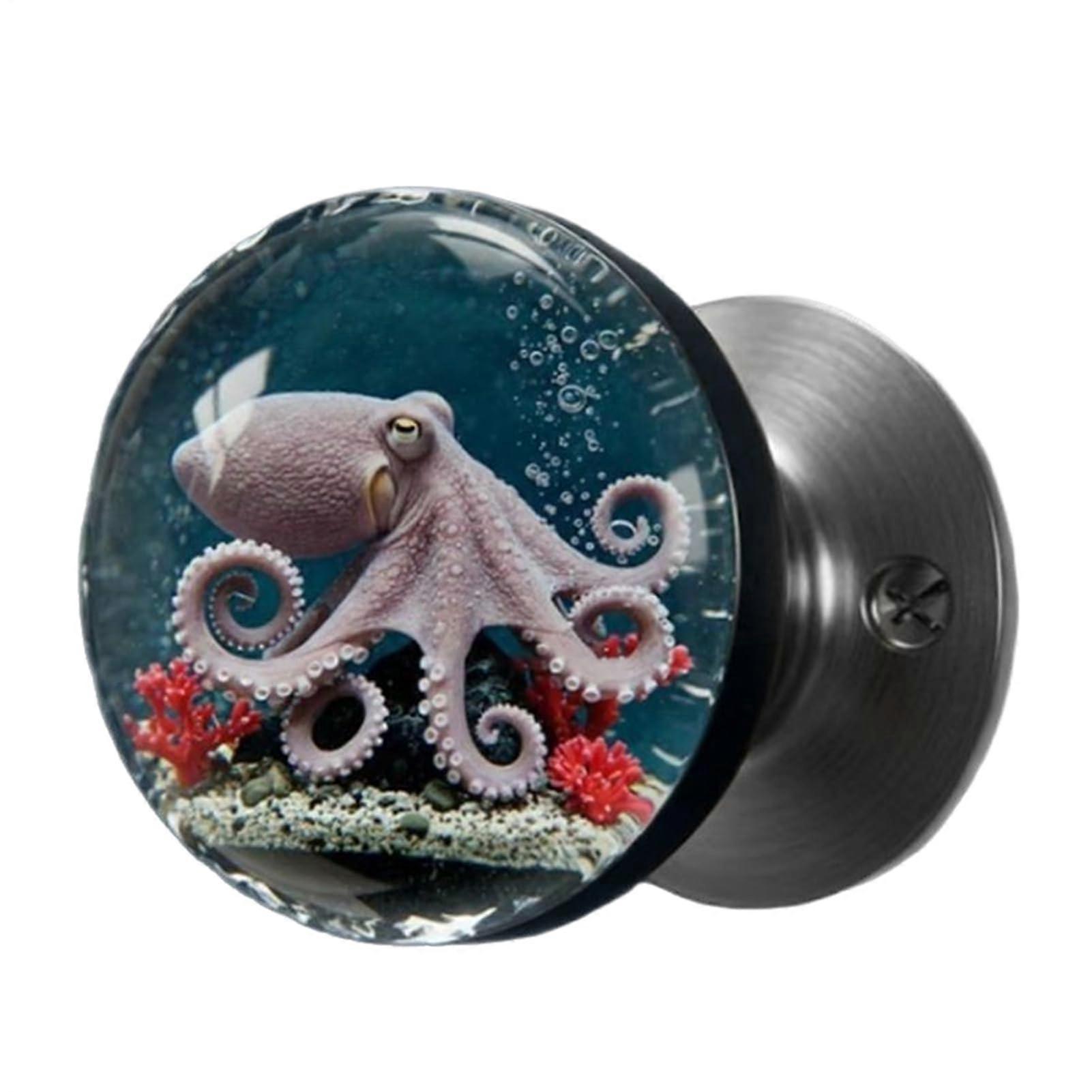 Cabinet Hardware Replacement, Easy Grip Ergonomic Design, 1.89 x 1.89 Inches Octopus