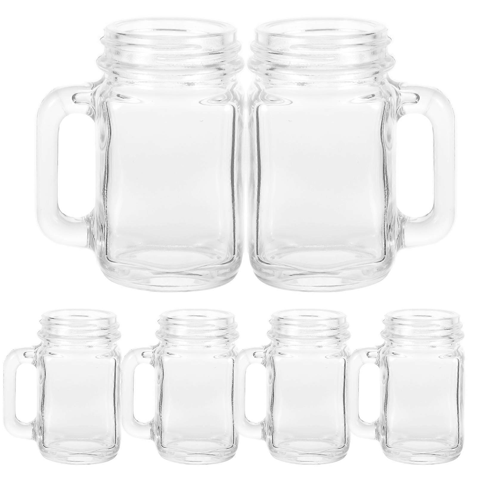 6Pcs Mixing Cocktails Glass Cups In Mini Mason Jar Shape For Women Perfect For Various Occasions Including Weddings And Gatherings