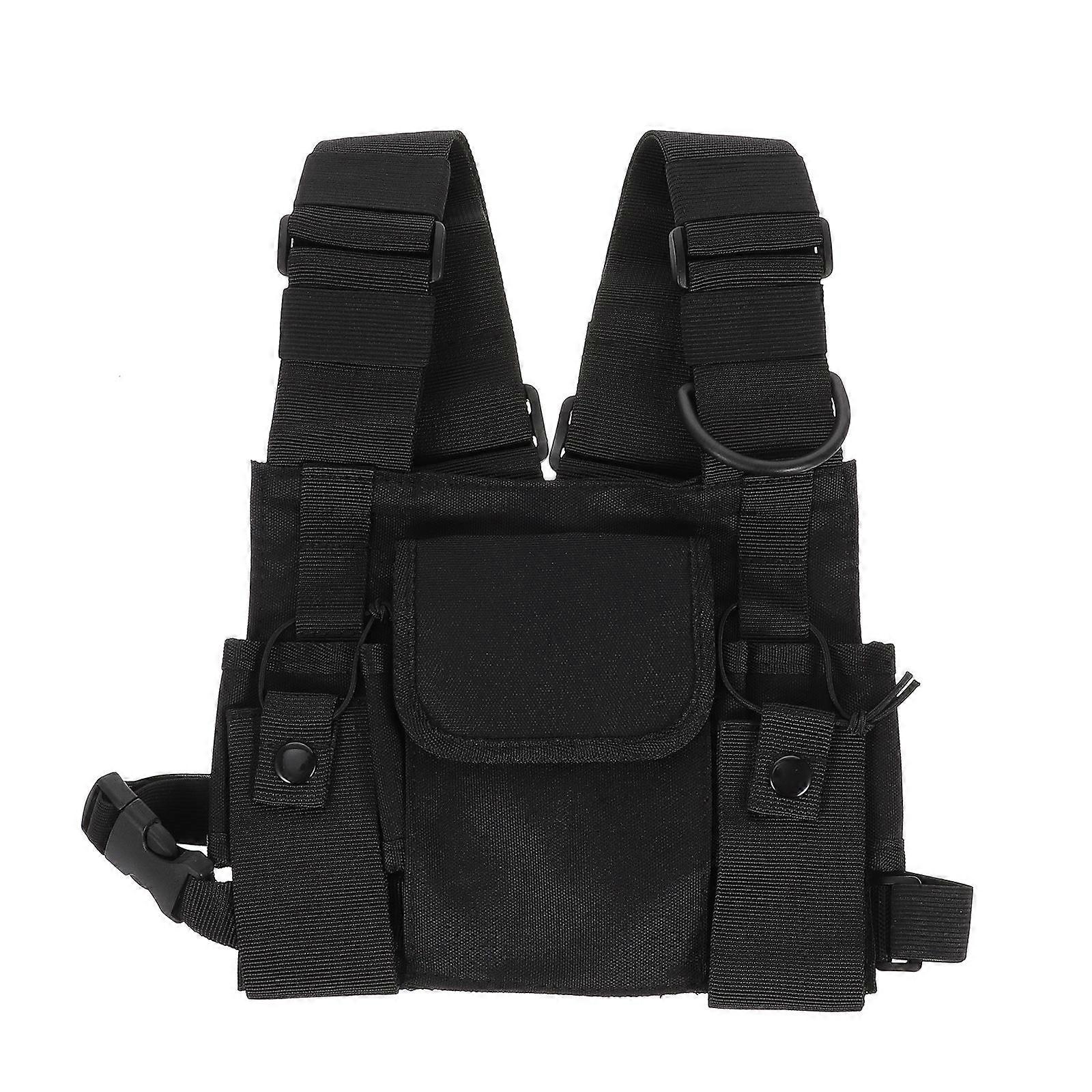 Chest Rig Pack Vest with Quick Release Harness for Radio, Battery, Phone, and Keys – Ideal for Hunting, Hiking, and Camping Adventures