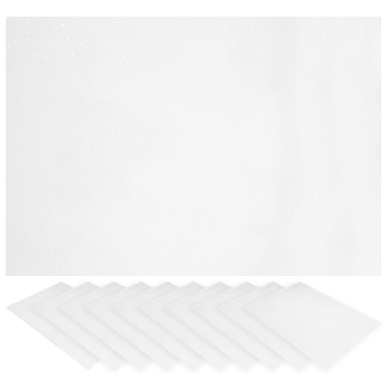White Adhesive Sticker Paper for Printer with Shiny Surface 20 Sheets Multi Use for Home Crafts