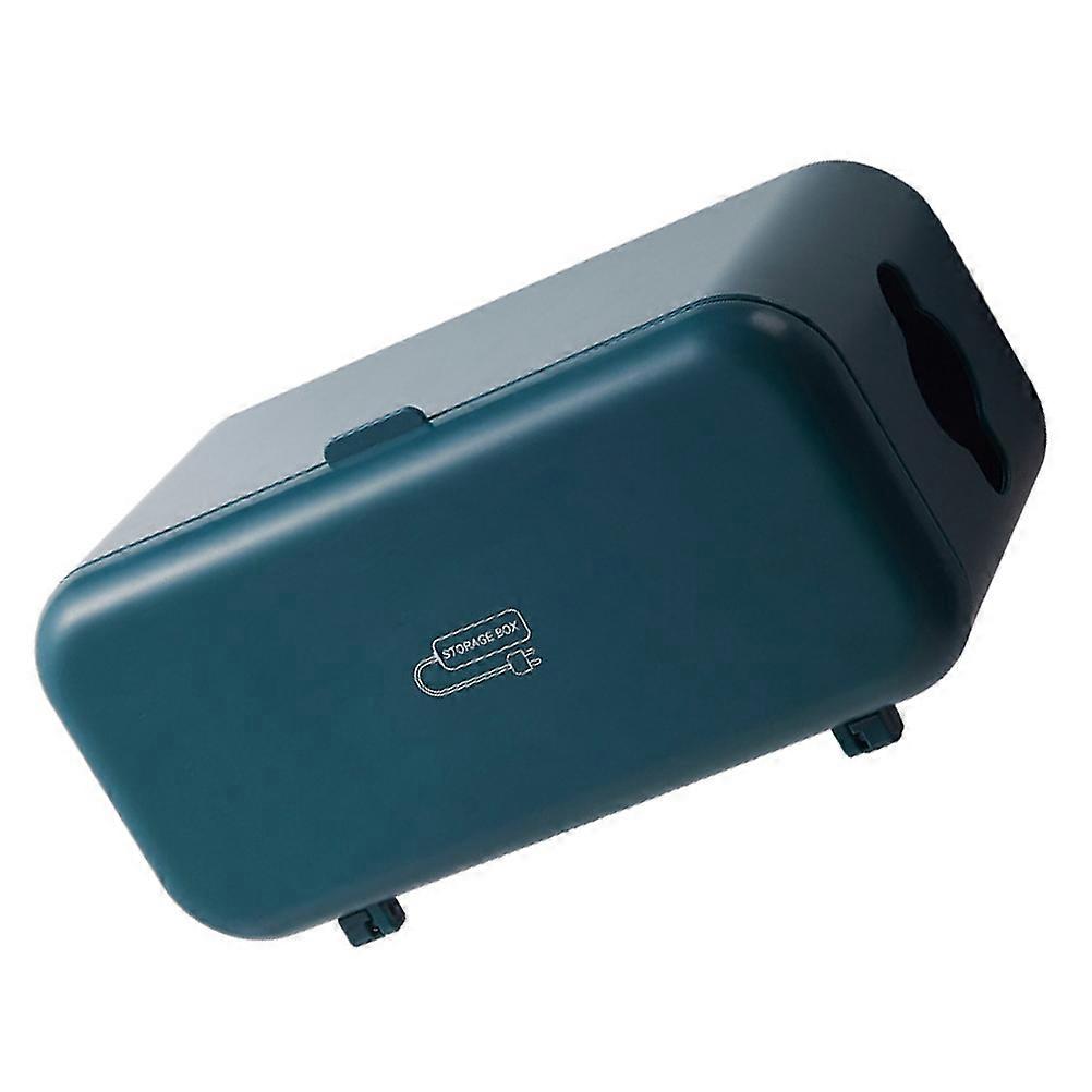 Rectangular Cord Organizer For Use In Blue ABS For Wire Concealment 1Set