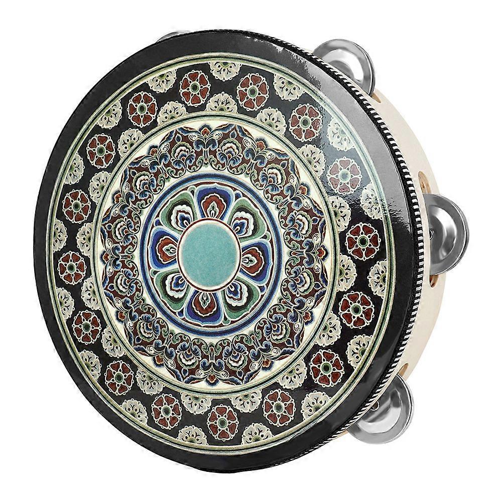 Stylish Tambourine Handheld Drum for Double Row Percussion – Durable, Ergonomic Grip for Music Lessons, Dance & Party Use