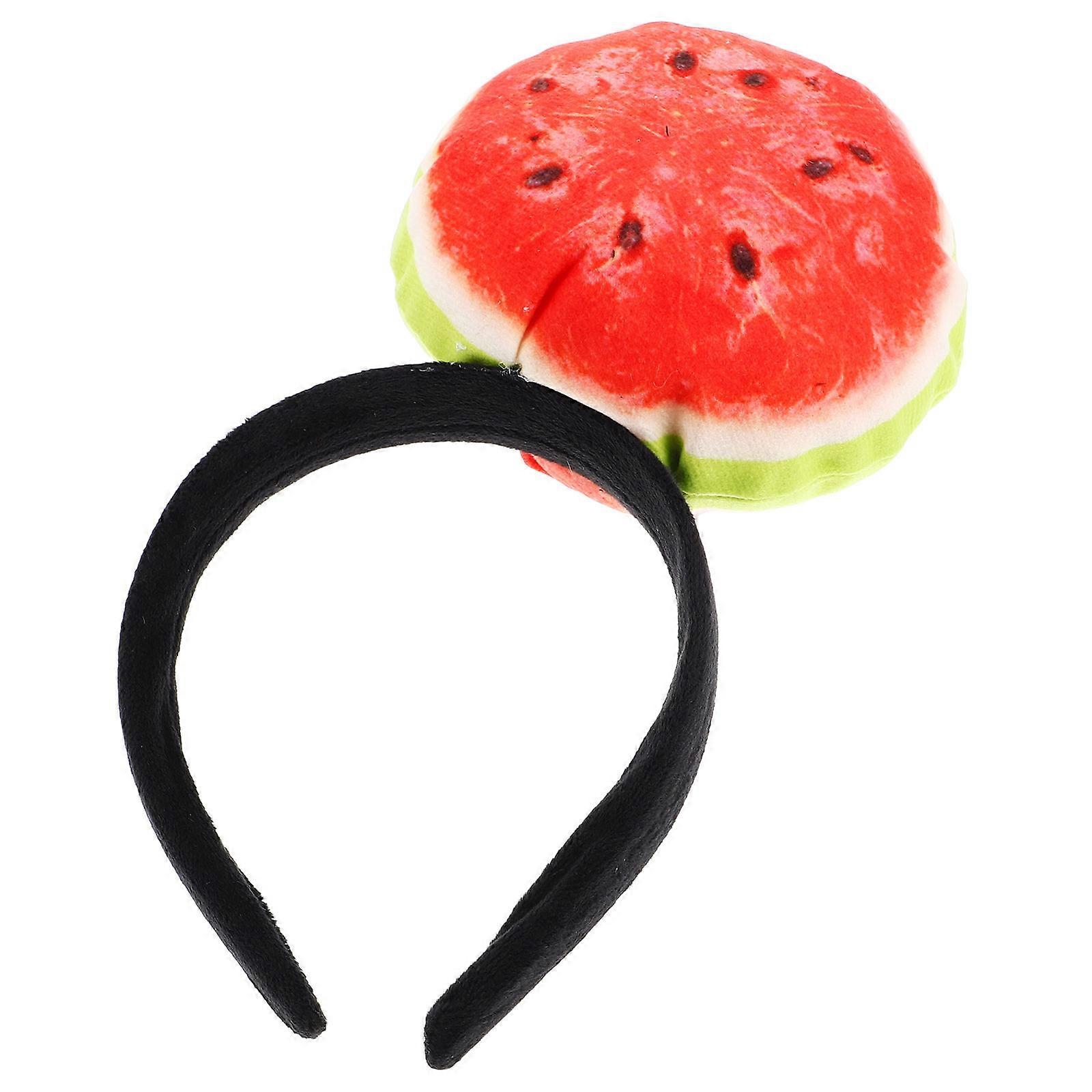 Watermelon Plush Headband for Soft Fruit Themed Hair Accessory, Non Slip Comfortable Design for Summer Parties, Birthdays, and Daily Wear