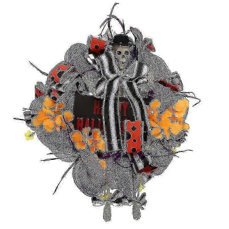 1pcs Halloween Skeleton Wreath For Halloween Decorations