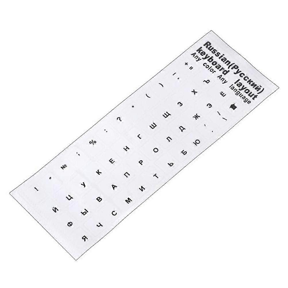 Russian Keyboard Stickers Red Letters Computer Laptop