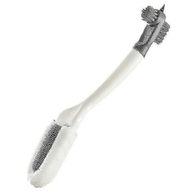 Gentle Soft-Haired Shoe Brush with Long Handle - Safe for Delicate & White Footwear