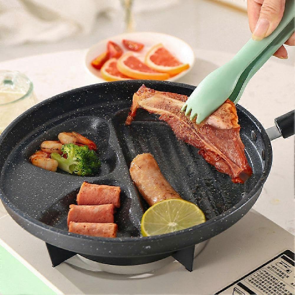 Egg Pan 4-Cup Nonstick Granite Omelette Skillet Pancake Pan And Egg Cooker For Gas And Induction Black Type-C