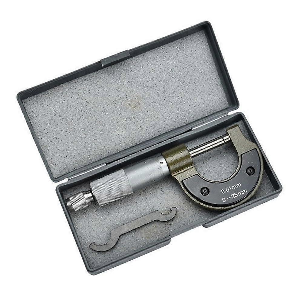 High-Precision Micrometer for Measuring Circular Tube Diameter 0-25mm Industrial Ruler Easy-to-Use Design