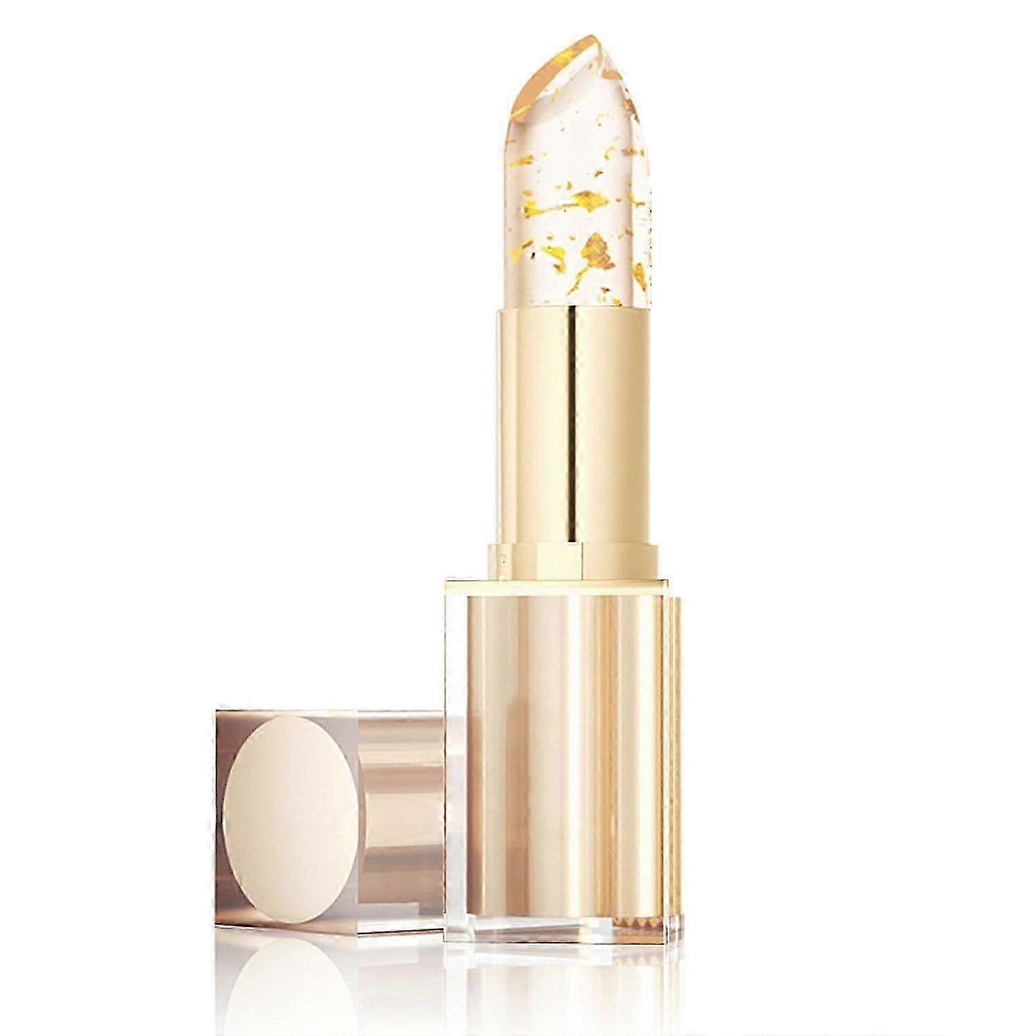 Transferproof Color Changing Lipstick, Color Changing Lipstick Gold Foil for Women Long Lasting 24 Hours, Moisturizing Glossy Shine Lip Gloss, Deep No