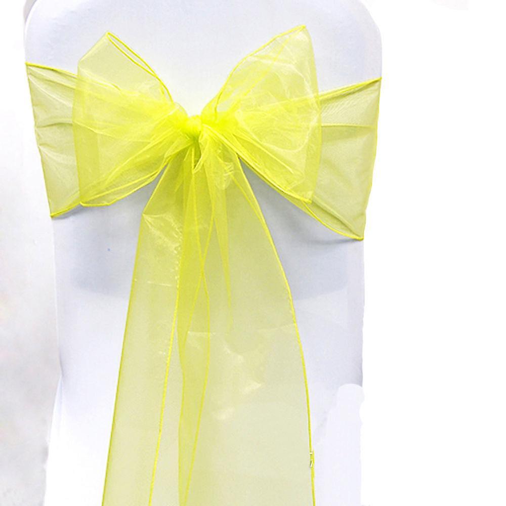 Organza καρέκλα κάλυψη ευρύ τούλι τόξα κορδέλας Sash γραβάτα γαμήλιο πάρτι διακόσμηση