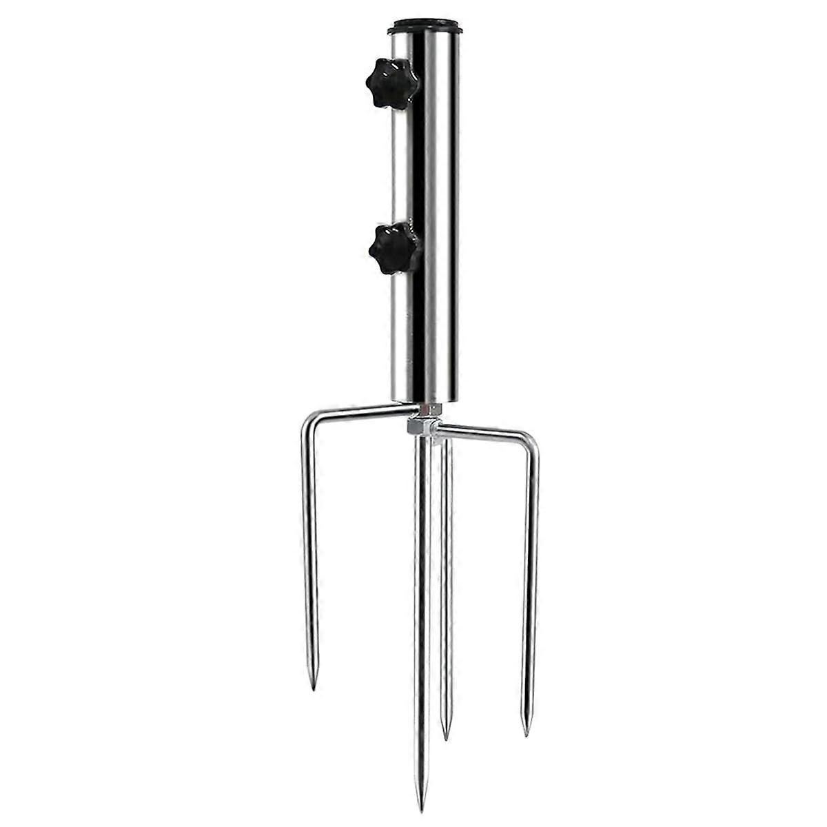 Parasol Base with Lawn Spike Ground Spike Parasol with 4 Pegs Beach Parasol Base for Sand,Removable for Garden