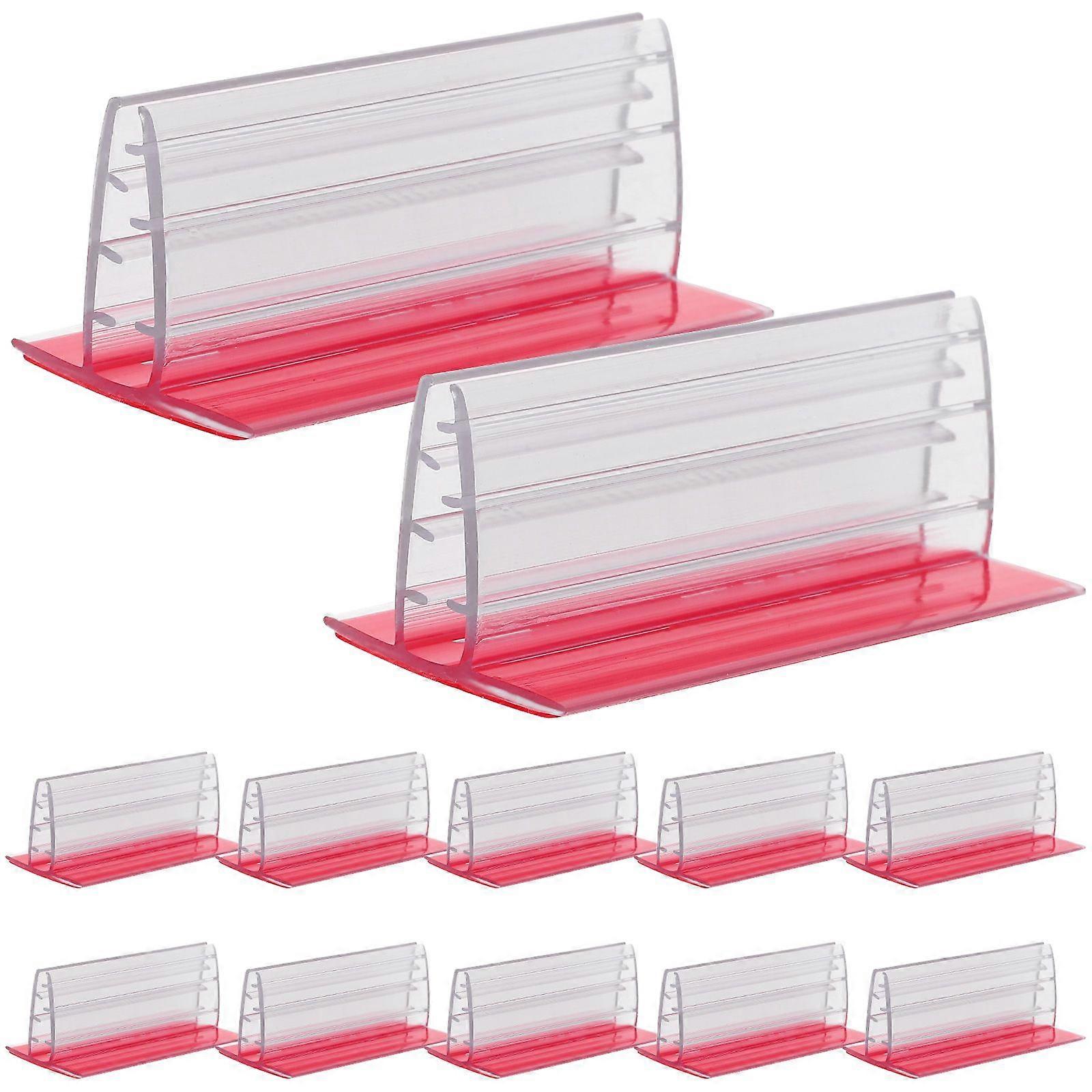 12pcsパネルサインホルダーくしゃみガードホルダー名札ホルダー粘着チケットサインホルダー