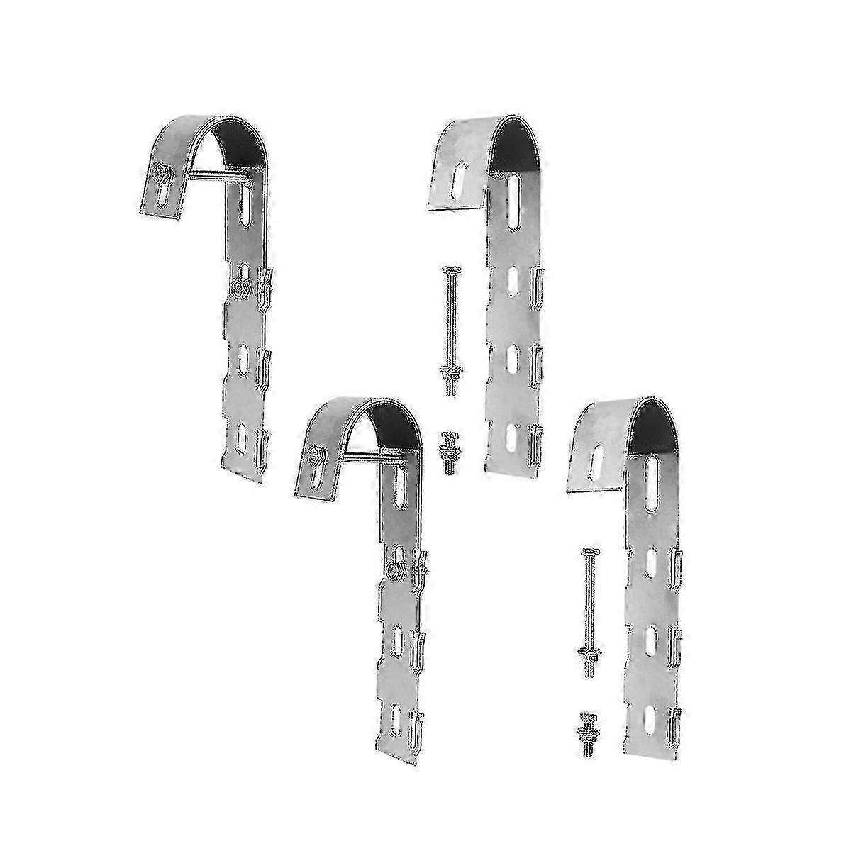 4-Pack Solar Panel Hooks for Balcony Railing Mounting - Secure & Adjustable Clamps for Easy Installation