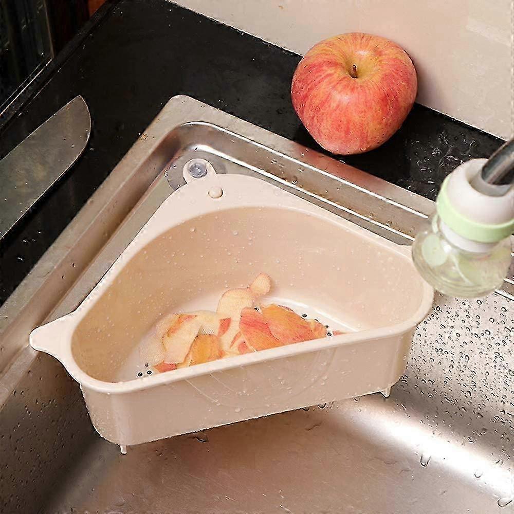 2 Pcs Kitchen Faucet Sponge Holder (Beige)