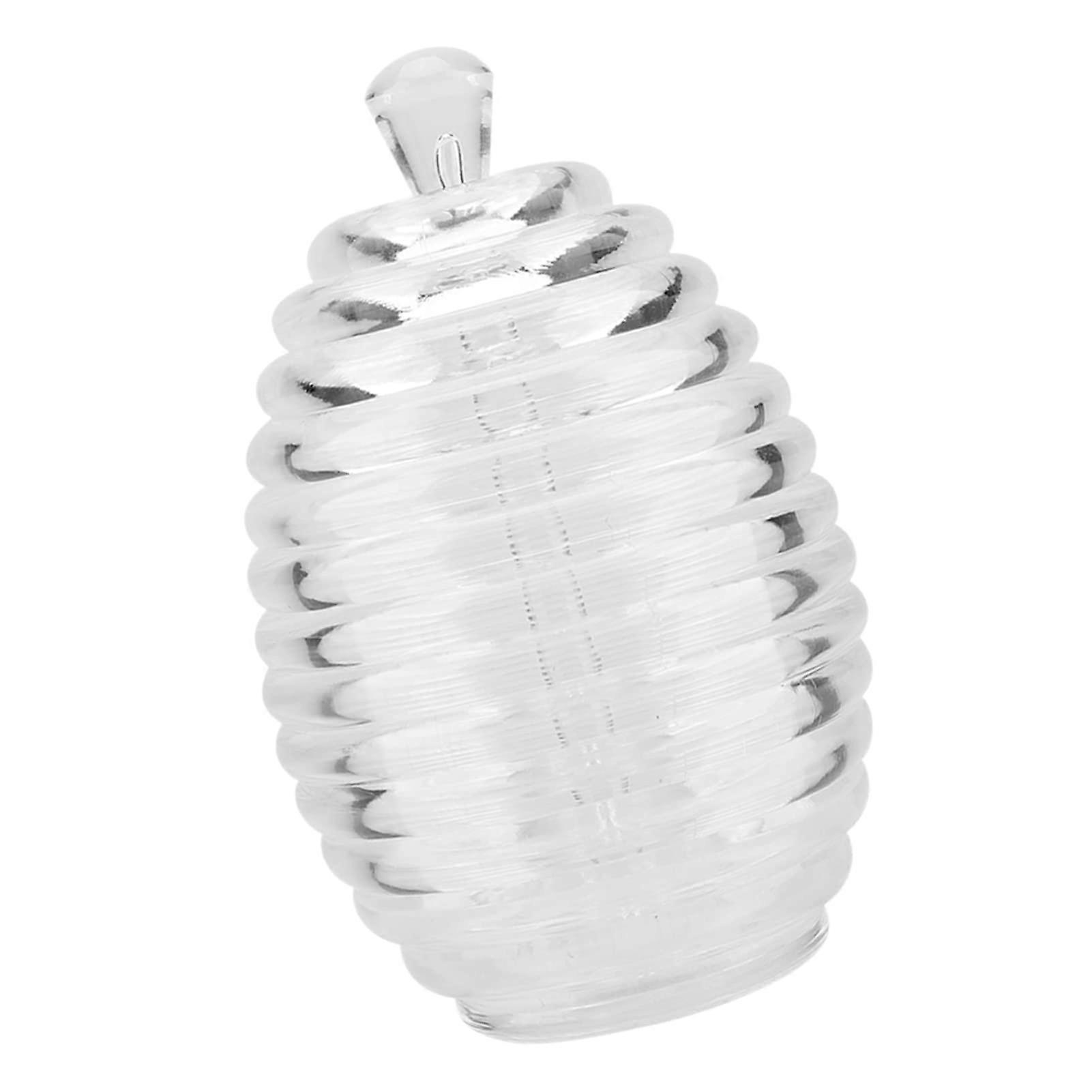 Honey Jar BeehiveShaped 265ml With Dripper, FoodGrade Transparent Glass, Dispensing Container