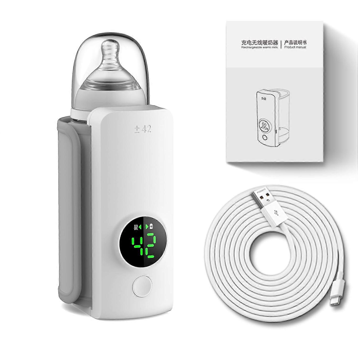 2025 Latest Model  Portable Baby Bottle Warmer for Travel,Fast-Heating & Long-Lasting Warming UP to 5H,Precise Temperature Control,Comforta