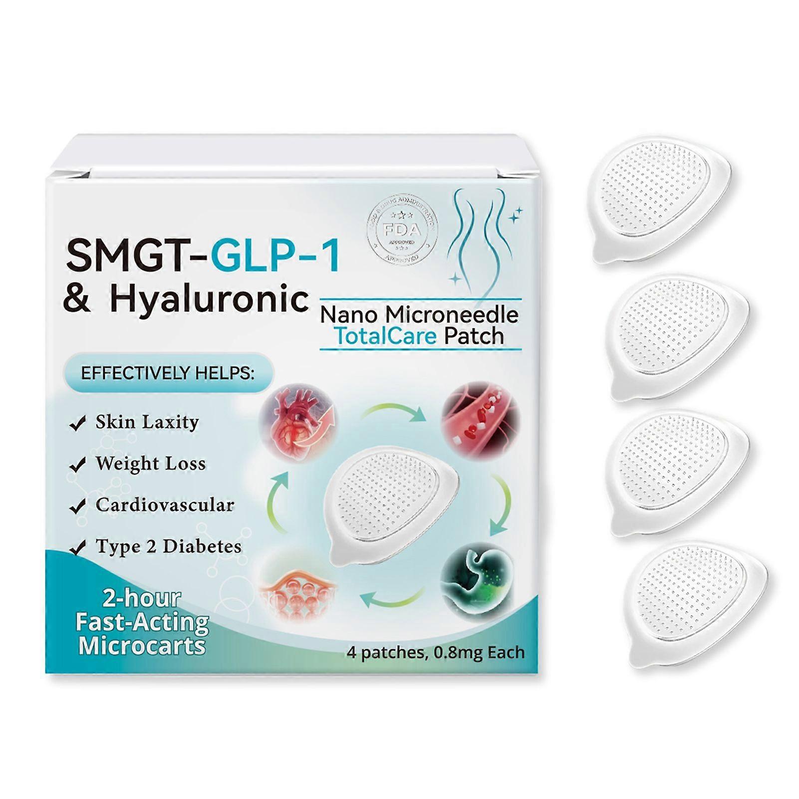 4pcs Hyaluronic Nano Slimming Microneedle Patches