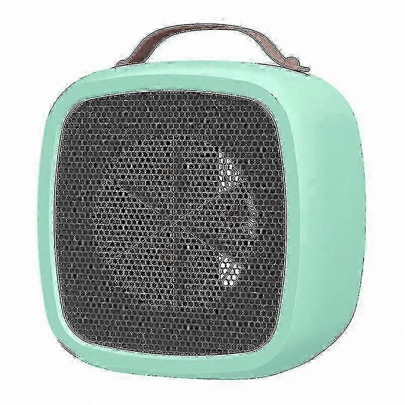Compact Electric Mini Fan Heater with Thermostat, Battery Operated Portable Space Heater for Home and Office Use