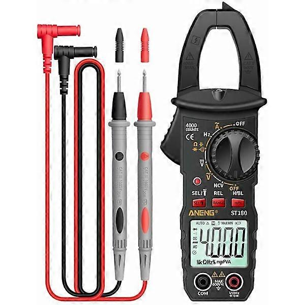 ST180 Digital Clamp Multimeter 4000 Counts - AC DC Voltage, Current, Resistance, NCV Tester