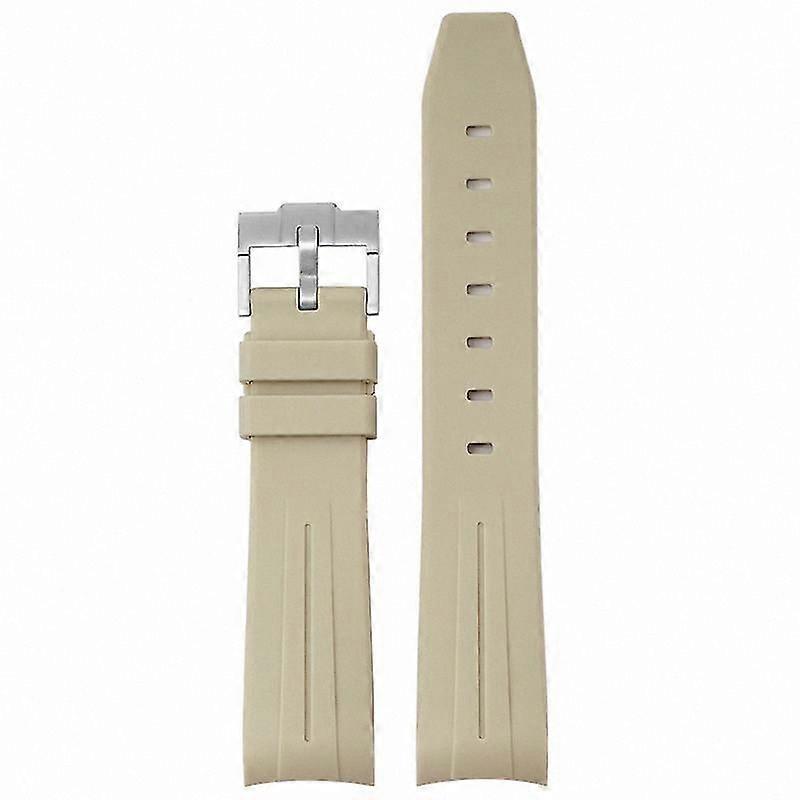 20MM TPU Arc Watch Band with Silver Buckle for Omega and Swatch-Compatible Models