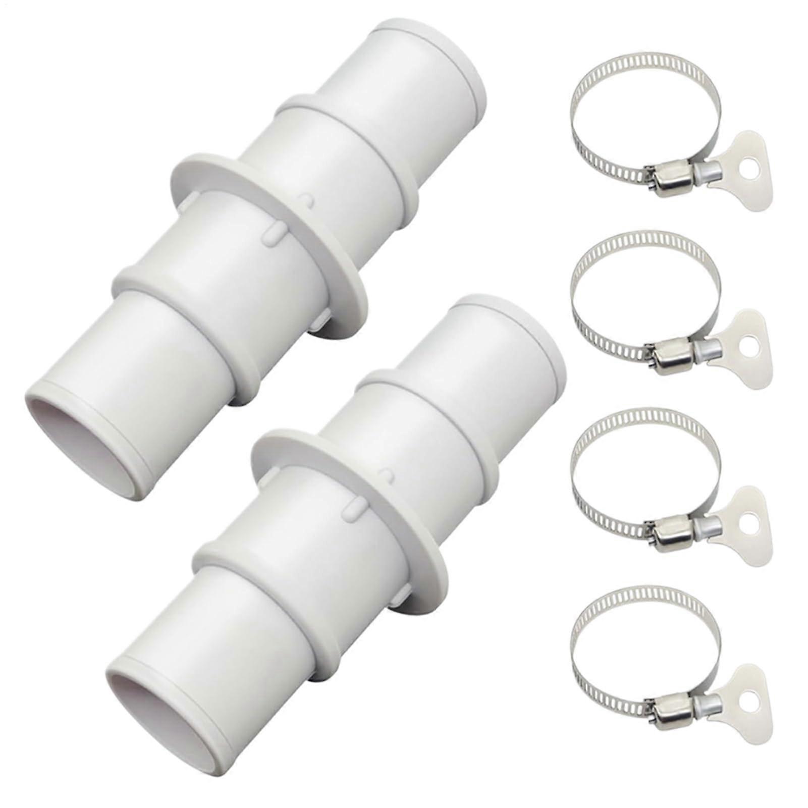 Connector for Pool Hose Adapter For Pool Vacuum Cleaners TwoPiece AntiSpill White For Enthusiasts And Professionals
