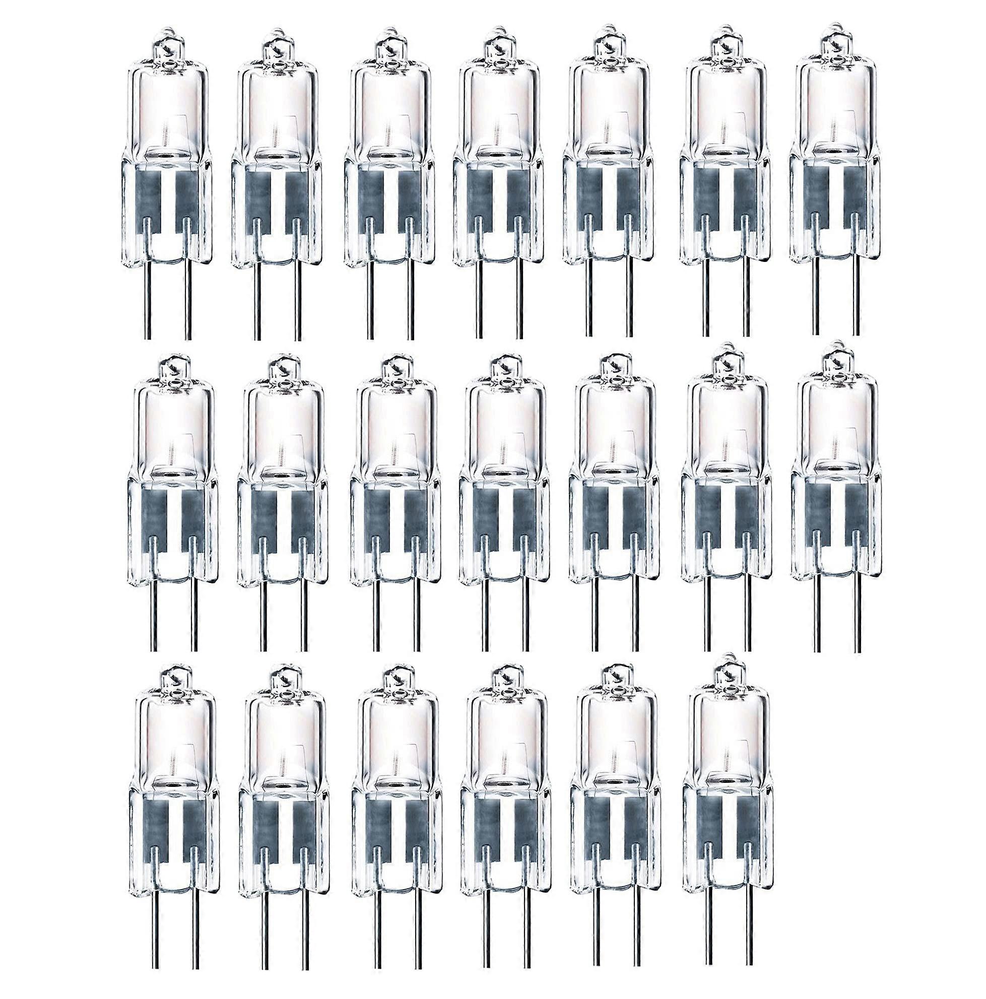 G4 Halogen Bulbs 5 W 12 V Dimmable BiPin Base Clear Capsule Warm White 20Pack
