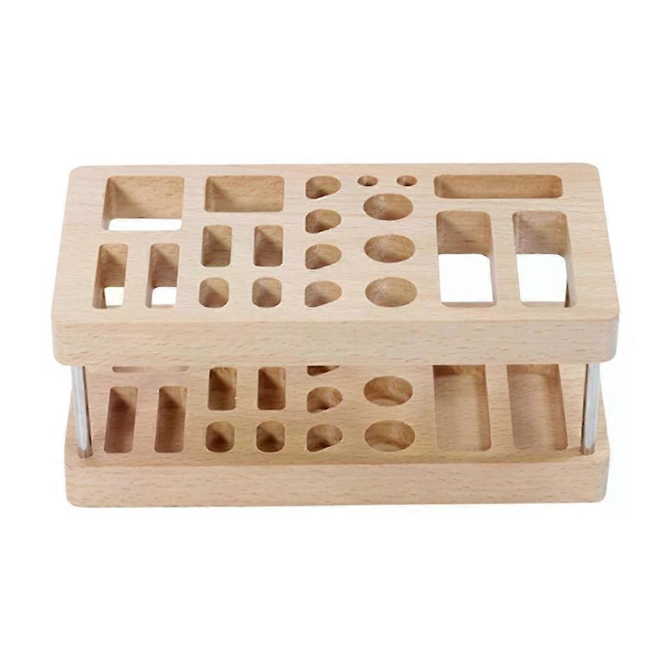 Model Making Tools Storage Rack Stand, Quick Access Desktop Organizer with Multi-Layer Wood Structure for Crafts Tools