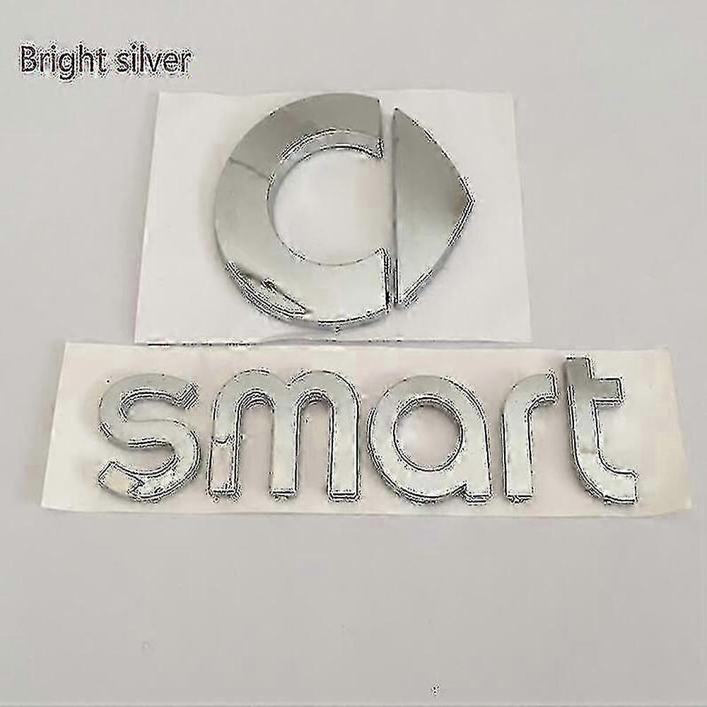 3D ABS Smart Car Front Emblem and Rear Trunk Badge Sticker for Fortwo, Forfour, Roadster