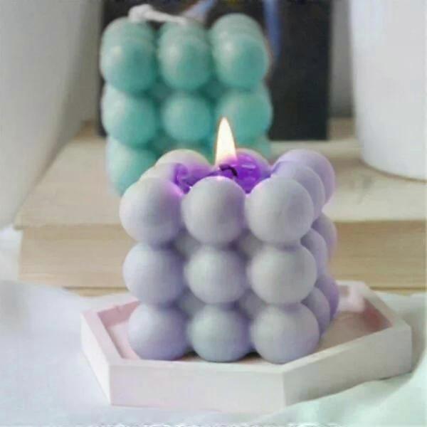 Square scented candle silicone mold, temperature resistant from -40 to 230°C, compact and portable