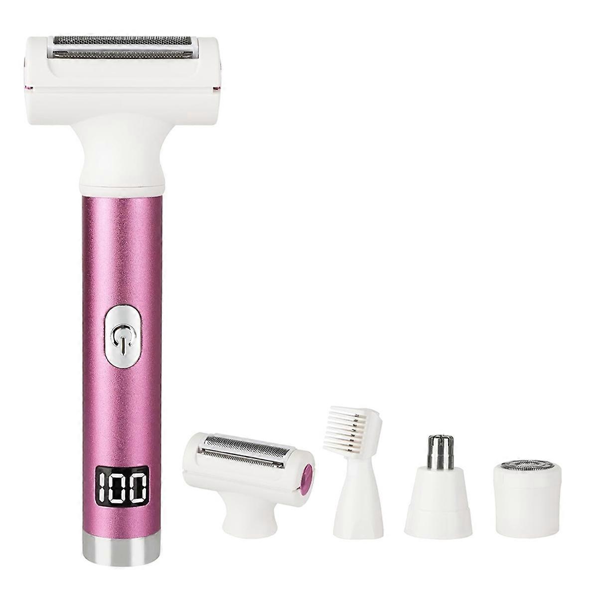 Wet and Dry Cordless Electric Shaver LED Display Hair Remover Smooth and Gentle Bikini Trimmer for Face and Body