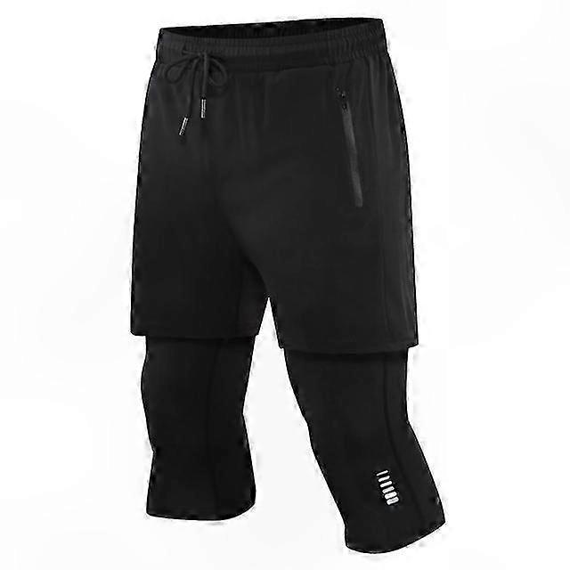 Men's Running Shorts with Built-in Compression for Workout and Training Support