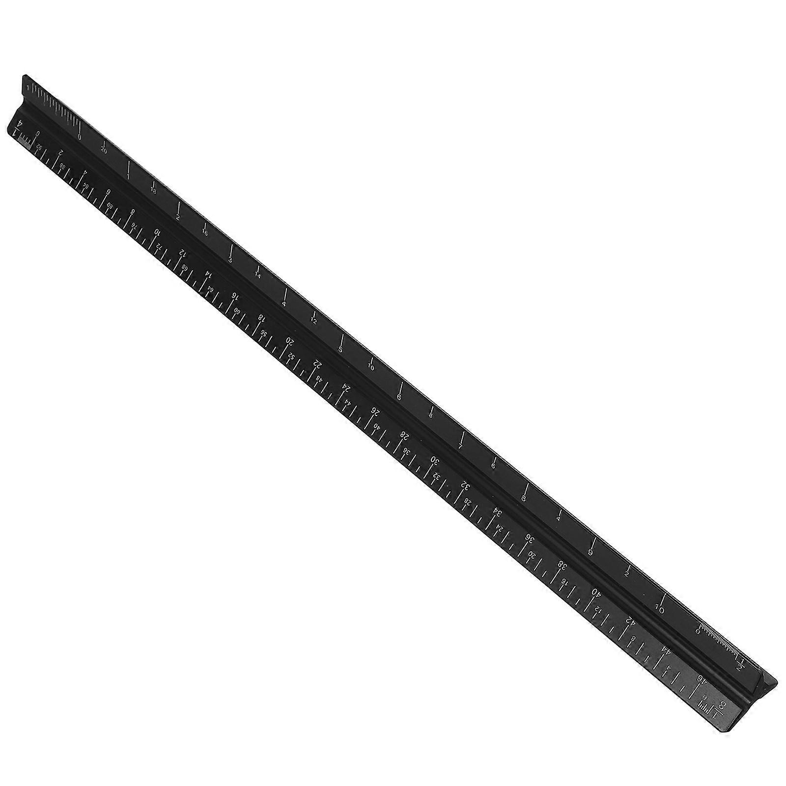 Triangular Ruler Precision Measurement Aluminum Alloy Drafting Tool for Students and Professionals 12.6x0.8x0.8in 1Pack