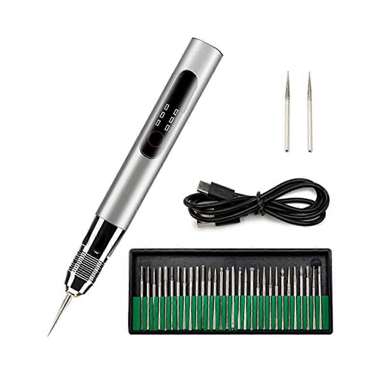 Electric Engraving Pen,USB Rechargeable Mini Grinding Pen Polishing Nail Machines Cordless Engravin