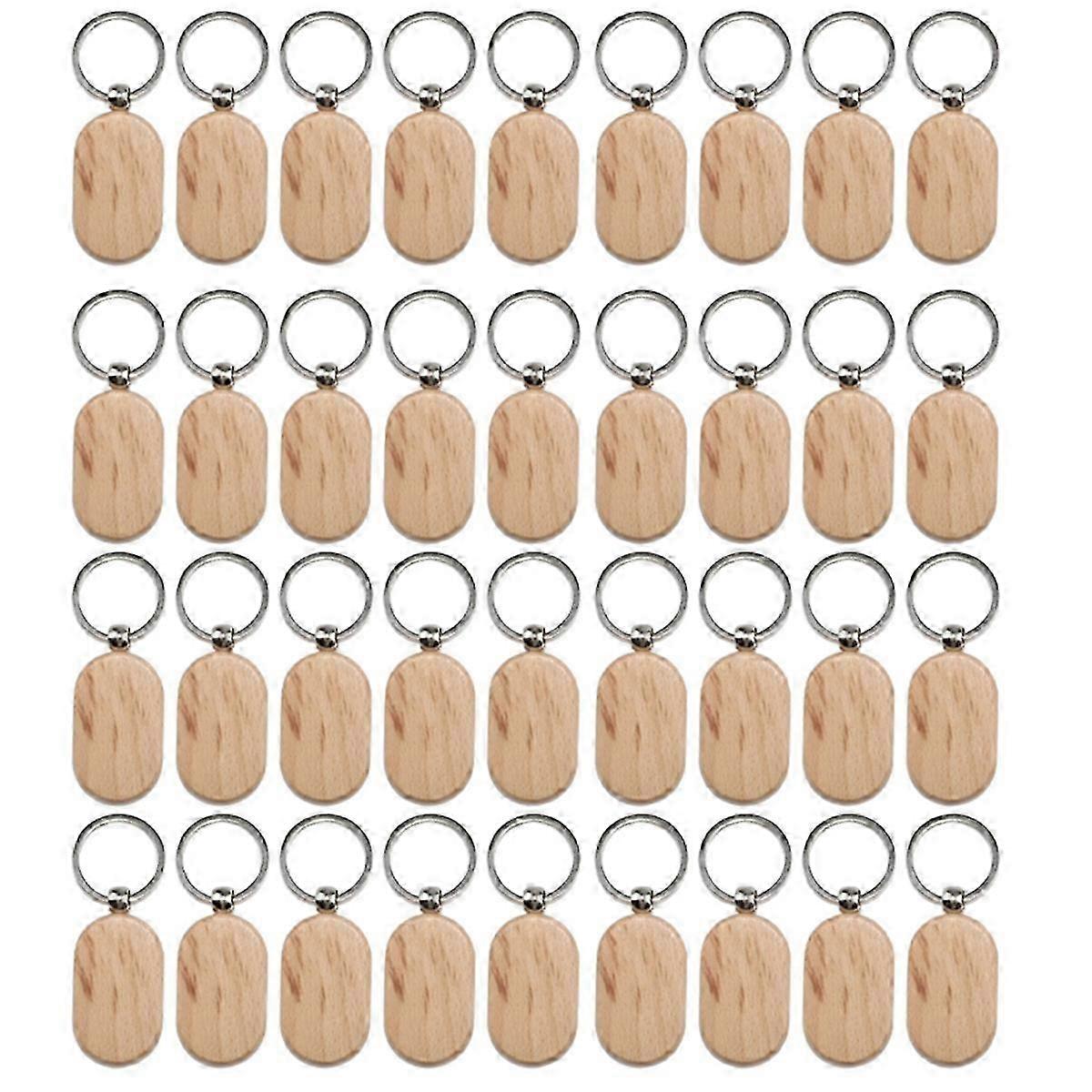 Wooden Key Tag Key Engraving Blanks Unfinished Key Tags,Style 16